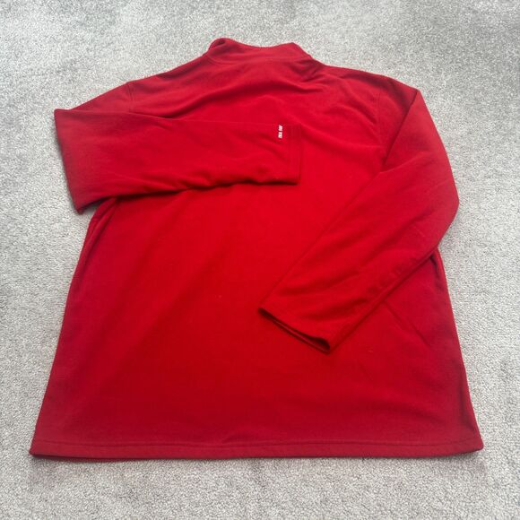 The North Face TKA 100 1/4 Zip Fleece Jacket Mens XL Red Mock Neck Outdoor Hike - Picture 2 of 14